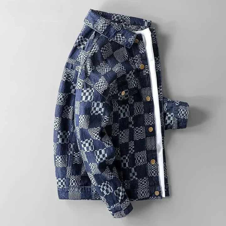 Lucianno™ - Patchwork-Jeanshemd